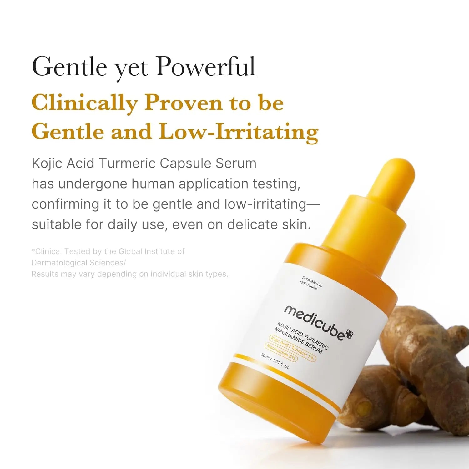 medicube Kojic Acid Turmeric Clarifying & Balancing Capsule Serum for Troubled Skin | Soothing & Brightening Facial Serum