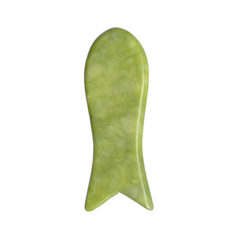 Natural Green Xiuyu Gua Sha Board Jade Stone Massager For SPA Acupuncture Body Scraping Gouache Scraper Facial Beauty Tool